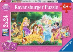 Puzzle RAVENSBURGER DISNEY princezné a ich miláčikovia 2×24 dielikov