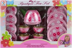 Plechový čajový set s kvetmi pre deti