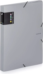 Archivačný box s gumou A4 šedý PASTELINI