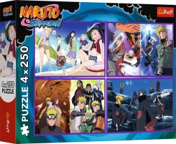 Trefl Puzzle Naruto Shippuden: Dobrodružstvá Naruta Uzumaki 4x250 kúskov