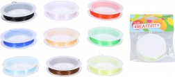 Elastické farebné lanko na koráliky 0,6 mm, 7 m (9 farieb)
