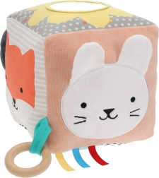 Textilná motorická kocka pre bábätká od Petit Collage