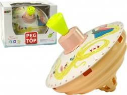 Kovová hračka káča s motívom Rapunzel žltá