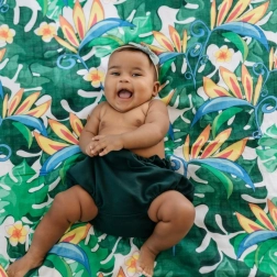 Bambusová mušelínová plienka Tommy Lise Lush Garden 120 × 120 cm