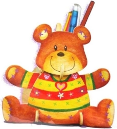 3D puzzle stojan na ceruzky Medvedík s farbami ARTLOVER