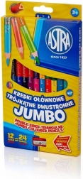 Astra Trojhranné Obojstranné Pastelky Jumbo 24 Farieb