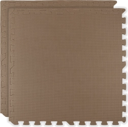 Mäkká penová podložka HUMBI 120 × 60 cm, vodoodolné veľké penové puzzle, tmavobéžová cappuccino, 2 ks