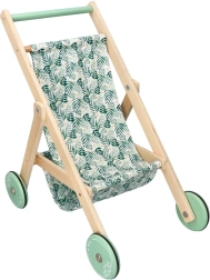 Ľahký drevený kočík pre bábiky