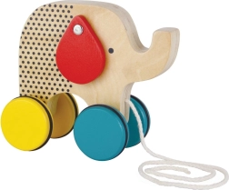 Petit Collage drevený ťahací slon