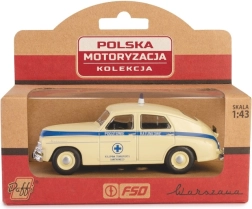 Pojazdný model PRL Warszawa sanitka 1:43