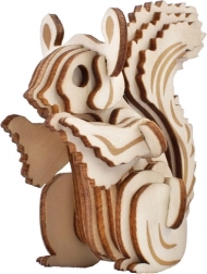 Woodcraft drevené 3D puzzle – veverička