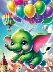 drevené puzzle slonie dobrodružstvo 40 dielikov