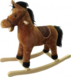 Hojdací koník hnedý 71 × 28 × 65 cm
