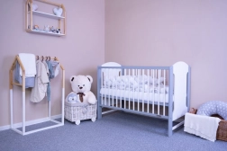 Detská postieľka New Baby Elsa biela–sivá