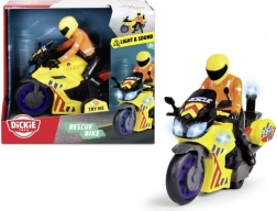 Záchranársky motocykel s jazdcom