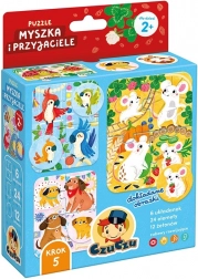 Puzzle myška a priatelia – prvá hra a skladačka pre deti