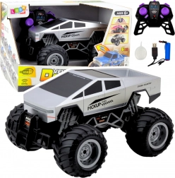 Diaľkovo riadené terénne auto Off-Road RC 1:16 strieborné