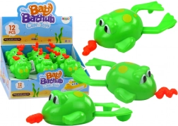 Natahovacia kúpeľová hračka plávajúca žaba – zelená