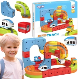 Magnetická stavebnica s elektrickým vláčikom WOOPIE Magic Cube Train, 32 dielov