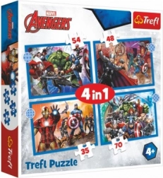Puzzle 4v1 Odvážni Avengers