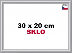 Plastový rámik 30x20cm strieborný
