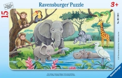 Ravensburger puzzle Zvieratá Afriky 15 dielikov