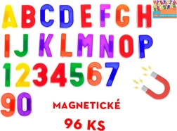 Sada magnetických písmen a číslic 96 ks