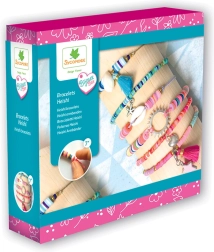 Výroba šperkov: Náramky z korálkov Heishi - modrá a ružová