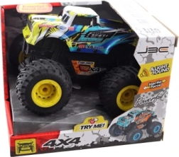 džíp na batérie s veľkými kolesami a zvukmi