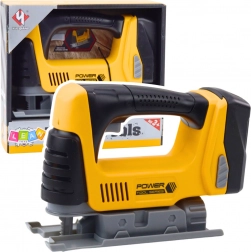 Detská interaktívna vyrezávacia píla so svetelnými efektmi žltá