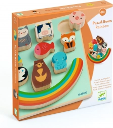 Puzz & Boom zvieratká s dúhou od Djeco