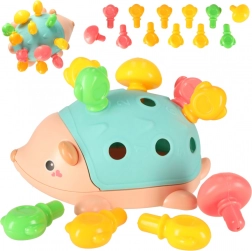 Zmyslový ježko Montessori s vyberateľnými kolíkmi – modrý