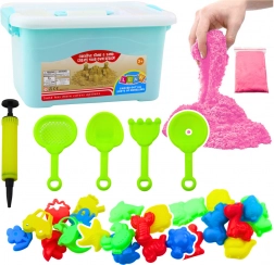 Súprava magického piesku ružová 3 kg s príslušenstvom