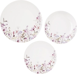 Porcelánový jedálenský set s kvetinovým motívom LOUKA, 18 dielov