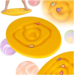 Detská balančná doska s labyrintom žltá