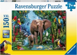 Ravensburger puzzle Slony v oáze 150 dielikov
