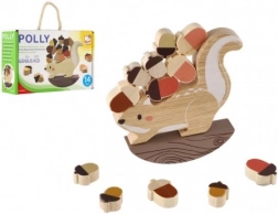 Bino balančná hra veverička z dreva