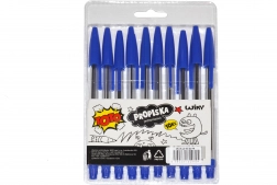 Jednorazové perá TOTO - modrá náplň, 10 ks