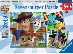RAVENSBURGER Puzzle Toy Story 4: Sme v tom spoločne 3x49 dielikov