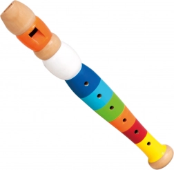 Farebná drevená flauta pre deti