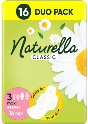 naturella classic maxi vložky s krídelkami, 16 ks