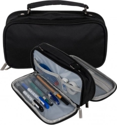 Rozkladací dvojkomorový školský peračník Maaleo – čierna