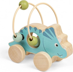 Triceratops na kolieskach s korálkovým labyrintom