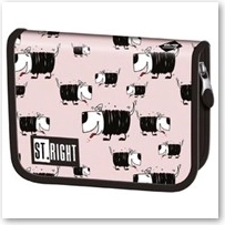 Školský peračník dvojchlopňový ružový BAMBINO so psíkmi