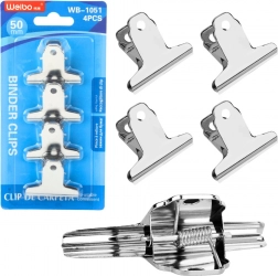 Sada kovových kancelárskych klipov 50 mm - 4 ks