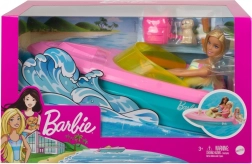 Barbie motorový čln s bábikou a šteniatkom