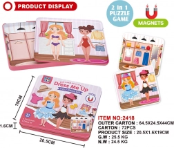 Kovová magnetická sada pre malú stylistku 2v1