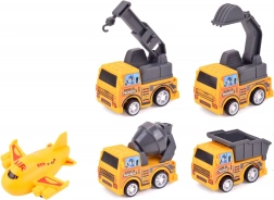 Súprava Malých Stavebných Strojov a Lietadlo na Zotrvačník