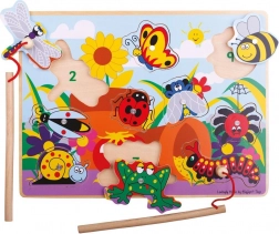 Bigjigs Toys Drevená hra chytanie hmyzu