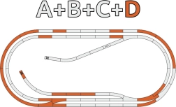 Sada Koľají ROCO GeoLine D vrátane Podložky